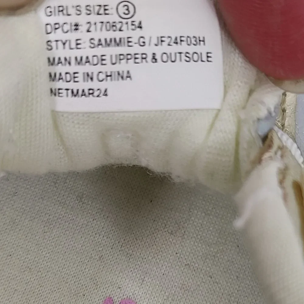 NWT Carter's Sammie Gold Silver Metallic Shimmer Baby Toddler Girls Sneakers, 3